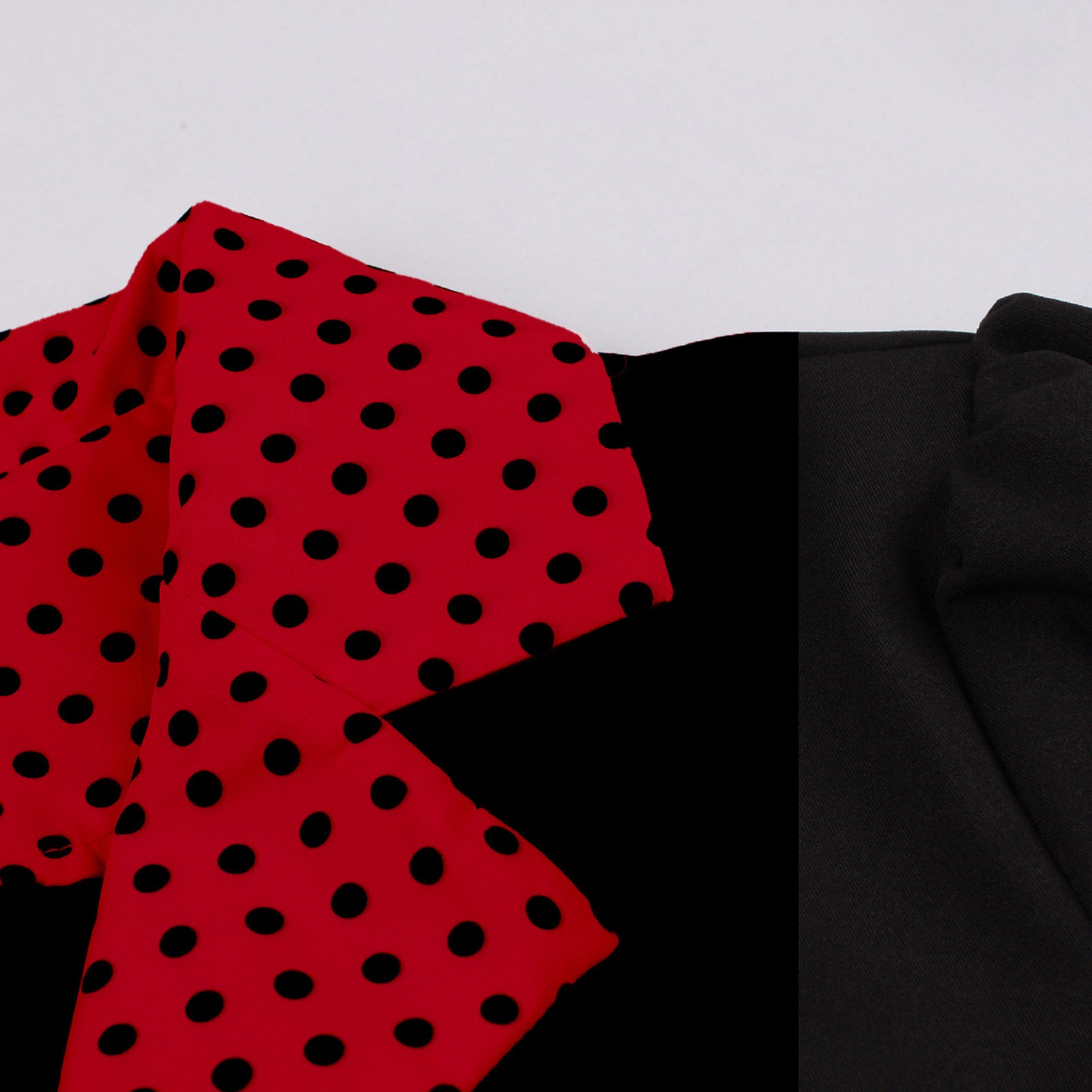 Women Vintage Cocktail Party Swing Costume 1950s Polka Dot Dress With Belt - Picture 17 of 41